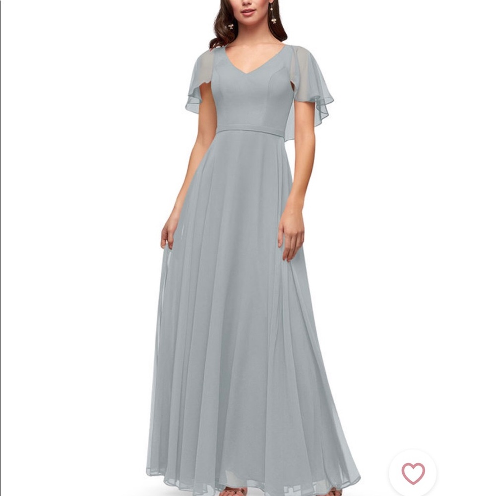 Dolphin Grey Azazie size 4 floor length dress